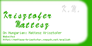 krisztofer mattesz business card